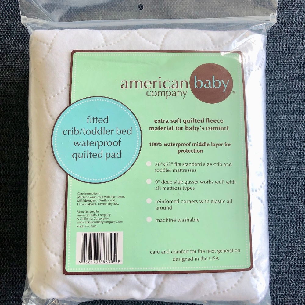 Crib Toddler Infant Bed Baby Waterproof Quilted Pad Fit Mattress Cover
